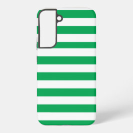 Green and White Cabana Stripes  Samsung Galaxy Hoesje