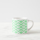 Green and white diamond pattern espresso kop (Rechts)