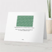 Green and White Diamond Pattern Kaart (Achterkant)