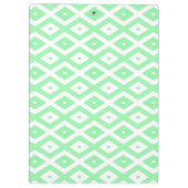 Green and white diamond pattern klembord (Achterkant)