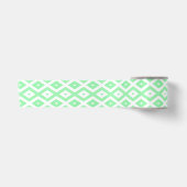 Green and white diamond pattern satijnen lint (Voorkant)