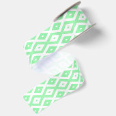 Green and white diamond pattern satijnen lint (Achterkant)
