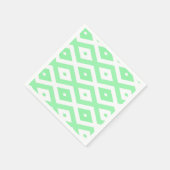 Green and white diamond pattern servet (Hoek)
