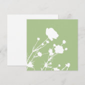 Green and White Floral Card (Voorkant / Achterkant)