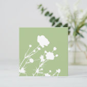 Green and White Floral Card (Staand voorkant)