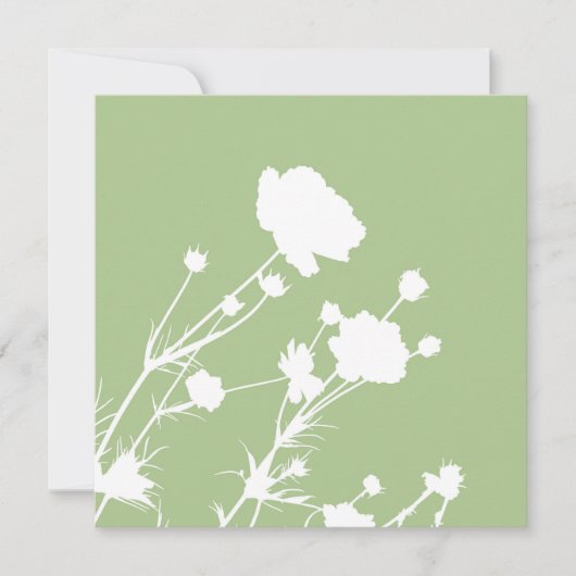 Green and White Floral Card (Voorkant)