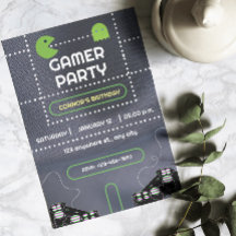 Green and White Gamer Birthday Party