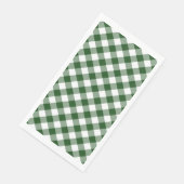 Green and White Gingham Check Servet (Hoek)