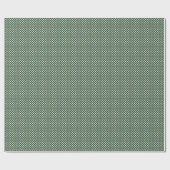 Green and White Gingham Medium Cadeaupapier (Vlak)