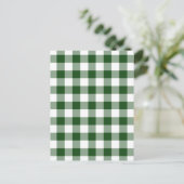 Green and White Gingham Pattern Briefkaart (Staand voorkant)