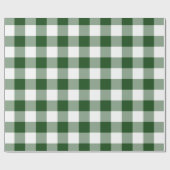 Green and White Gingham Pattern Cadeaupapier (Vlak)