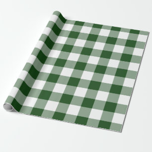 Green and White Gingham Pattern Cadeaupapier