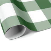 Green and White Gingham Pattern Cadeaupapier (Rol Hoek)