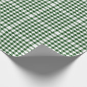 Green and White Gingham Pattern Cadeaupapier (Hoek)