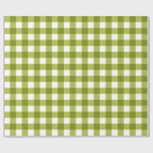 Green and White Gingham Pattern Cadeaupapier (Vlak)