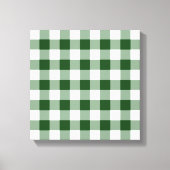 Green and White Gingham Pattern Canvas Afdruk (Voorkant)