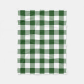 Green and White Gingham Pattern Fleece Deken (Voorkant)