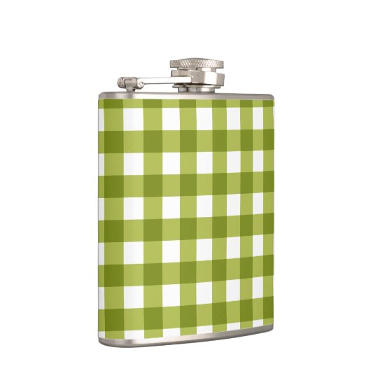 Green and White Gingham Pattern Heupfles (Rechts)