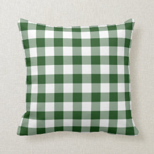 Green and White Gingham Pattern Kussen