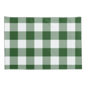 Green and White Gingham Pattern Kussensloop (Achterkant-Rechts)