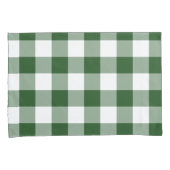 Green and White Gingham Pattern Kussensloop (Voorkant-Rechts)