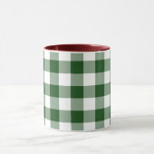 Green and White Gingham Pattern Mok (Midden)