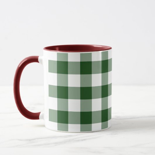 Green and White Gingham Pattern Mok (Links)