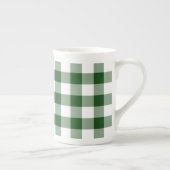 Green and White Gingham Pattern Porselein Kop (Rechts)