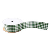 Green and White Gingham Pattern Satijnen Lint (Spoel)