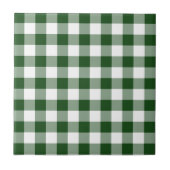 Green and White Gingham Pattern Tegeltje (Voorkant)