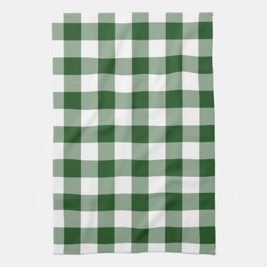 Green and White Gingham Pattern Theedoek (Verticaal)
