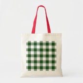 Green and White Gingham Pattern Tote Bag (Voorkant)