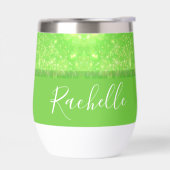 Green and white glitter print (Links)
