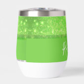 Green and white glitter print (Voorkant)