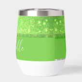 Green and white glitter print (Achterkant)