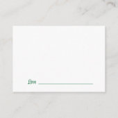 Green and White Graduate Words of Wisdom Advice Informatiekaartje (Achterkant)