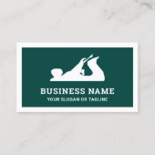 Green and White Hand Plane Handyman Carpenter Visitekaartje (Voorkant)