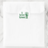 Green and White I Love Trees Sticker (Tas)