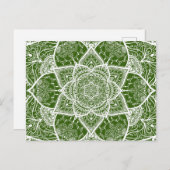 Green and White Mandala - Loergann in Marsh Briefkaart (Voorkant / Achterkant)