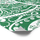 Green and White Mandala - Loergann in Rosemary Poster (Hoek)