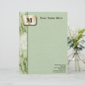 Green and White Marble Executive Gepersonaliseerd Briefhoofd (Staand voorkant)