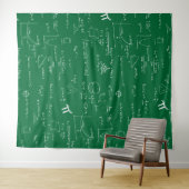 Green and White Mathematic Formulas Equations Wandkleed (In Situ (horizontaal))