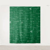 Green and White Mathematic Formulas Equations Wandkleed (Voorkant)