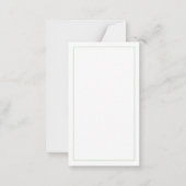 Green and White Palm Palmetto Tree Monogram Notitiekaartje (Achterkant)