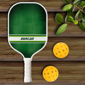 Green and White Personalized Pickleball Paddle