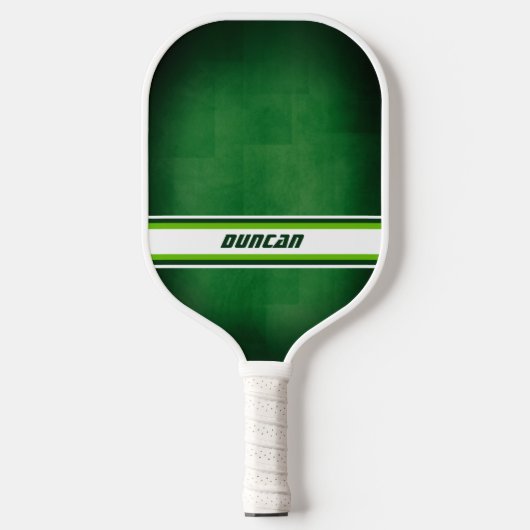Green and White Personalized Pickleball Paddle (Voorkant)