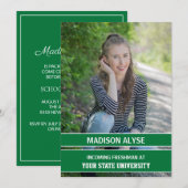Green and White Photo Trunk Party Kaart (Voorkant / Achterkant)
