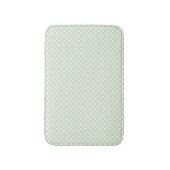 Green and White Polka Dot Bath Mat (Voorkant Verticaal)