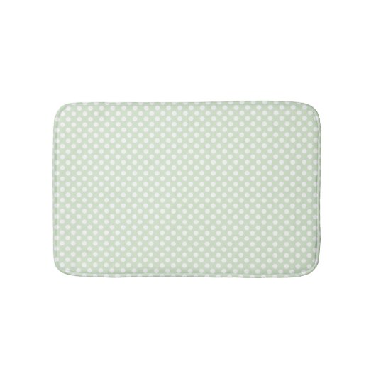Green and White Polka Dot Bath Mat (Voorkant)
