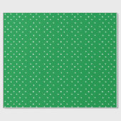 Green And White Polka Dots Cadeaupapier (Vlak)